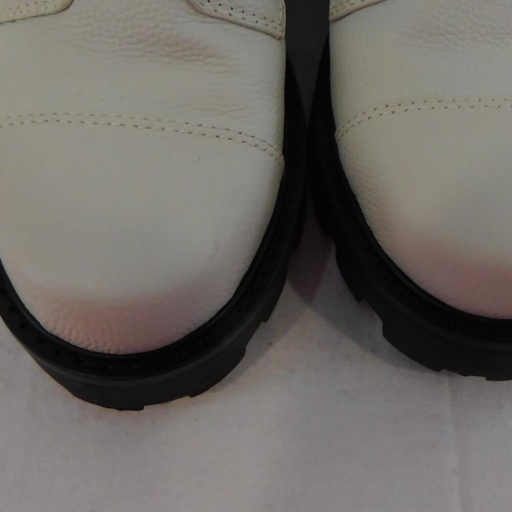 Karl Lagerfeld Paris Maeva Soft Ivory Combat Block Heel Boots Size 7 New - Picture 4 of 10